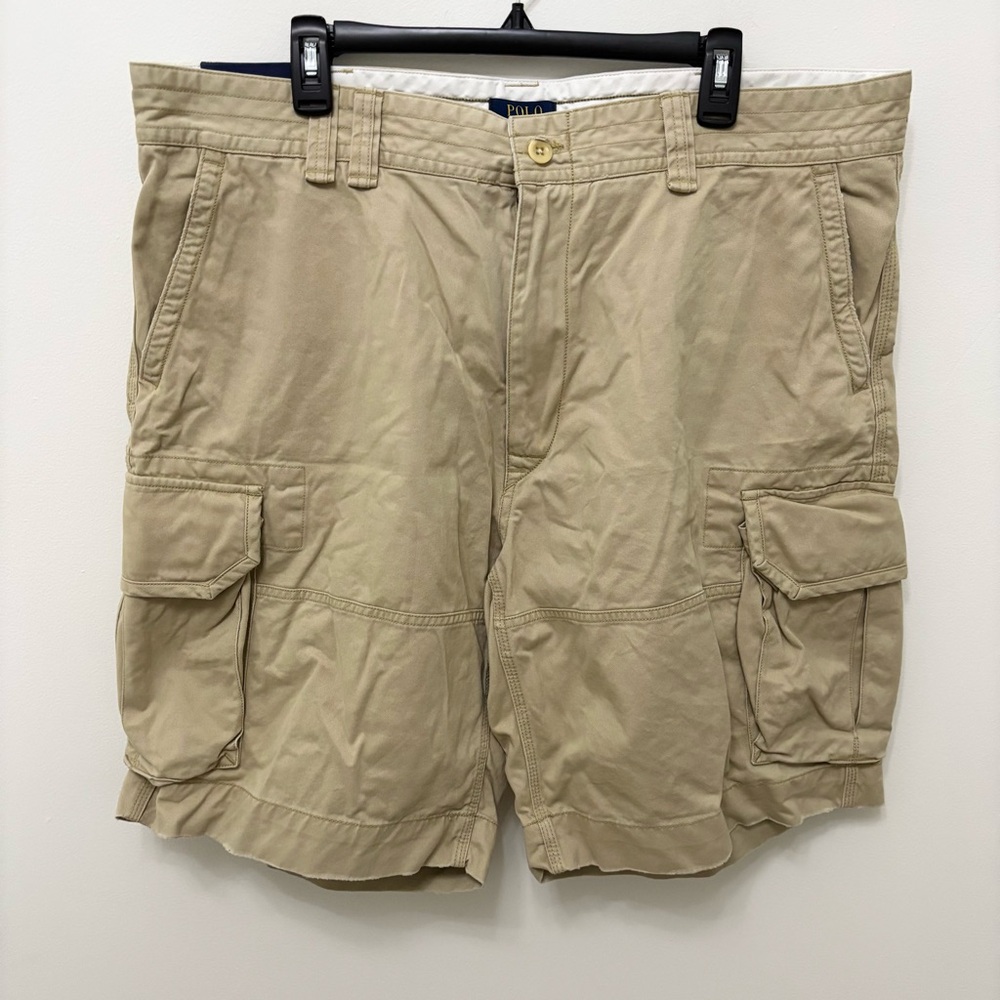 NWT Polo Ralph Lauren Cargo Shorts Men’s Size 40 Classic Chino Khaki Tan